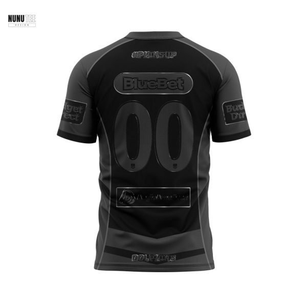 Dolphins Back In Black 2025 3D T-Shirt
