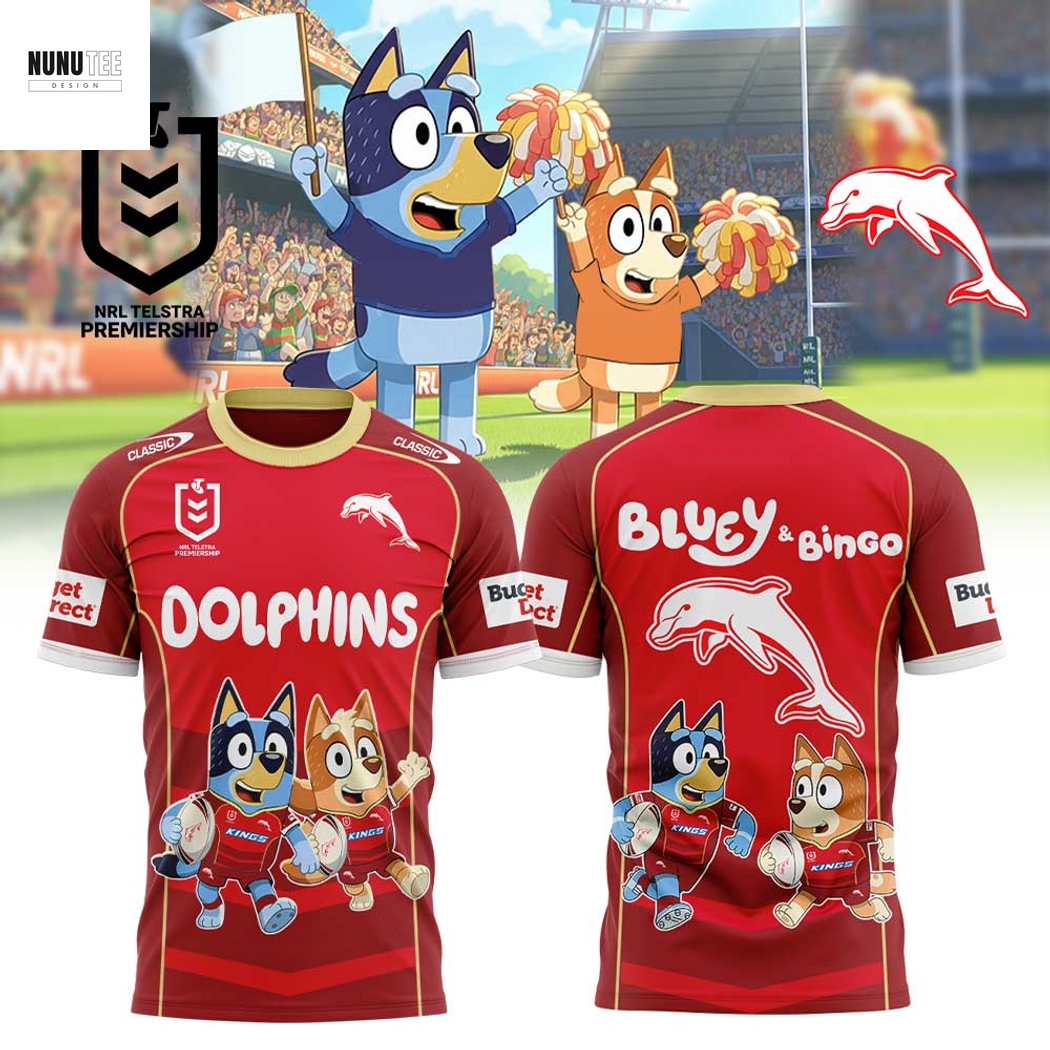 Dolphins Bluey And Bingo 3D T-Shirt Dolphins Bluey And Bingo 3D T-Shirt