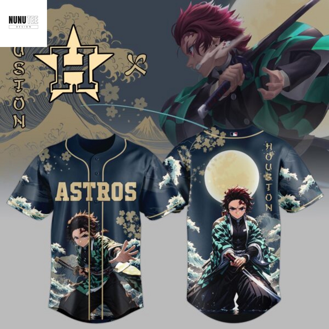 Houston Astros Wave Breathing Demon Slayer Baseball Jersey Houston Astros Wave Breathing Demon Slayer Baseball Jersey