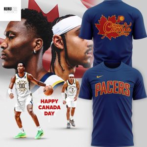 Indiana Pacers Happy Canada Day 3D T-Shirt – Blue