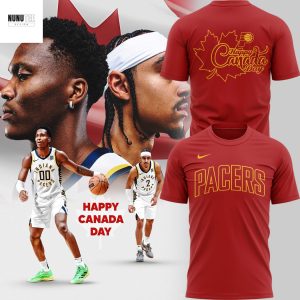Indiana Pacers Happy Canada Day 3D T-Shirt – Red
