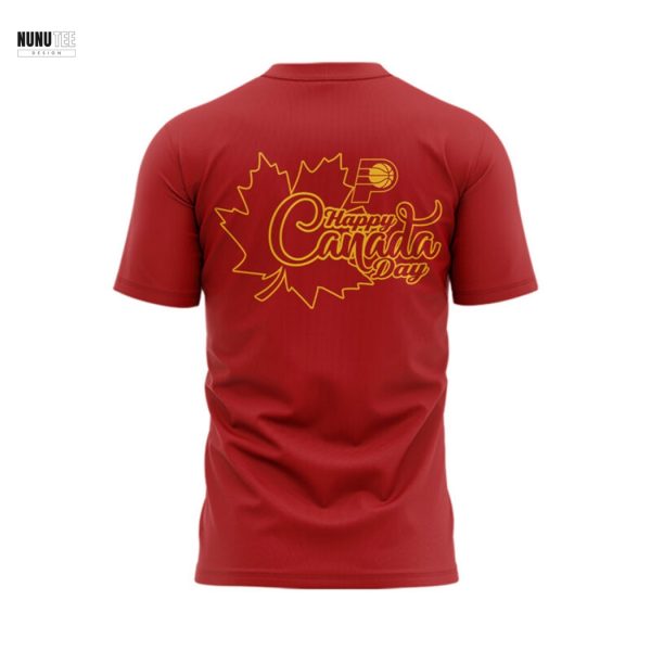 Indiana Pacers Happy Canada Day 3D T-Shirt – Red