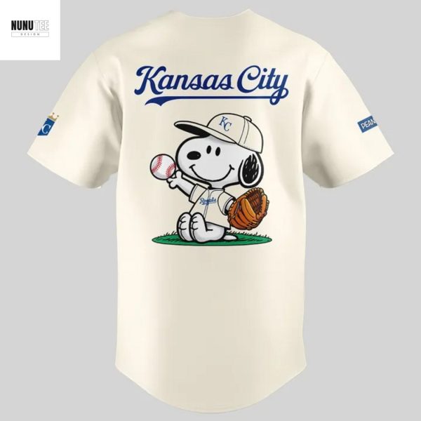 Kansas City Royals Peanuts Snoopy Baseball Jersey
