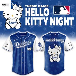 Los Angeles Dodgers x Hello Kitty NIGHT Baseball Jersey