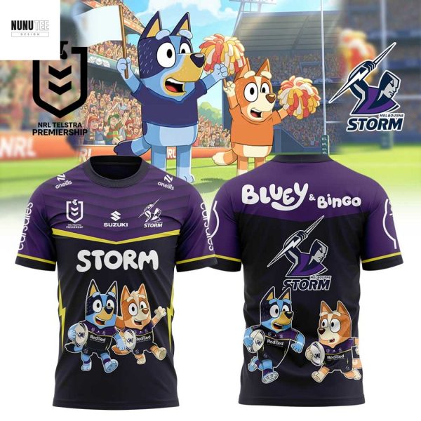 Melbourne Storm Bluey And Bingo 3D T-Shirt