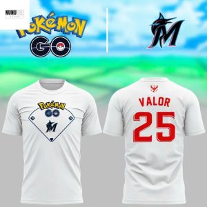 Miami Marlins Pok Emon Go Team Valor 3D T-Shirt