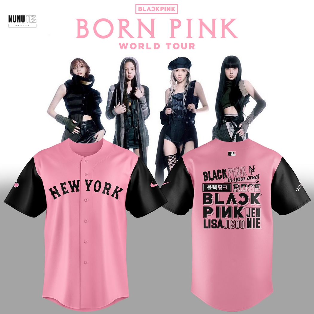 New York Mets Blackpink World Tour Baseball Jersey New York Mets Blackpink World Tour Baseball Jersey