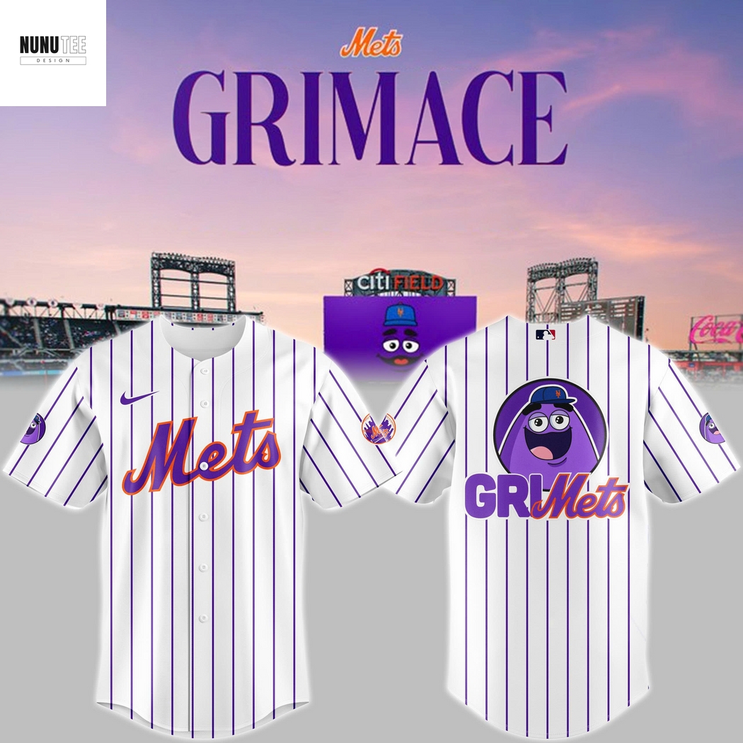 New York Mets Grimace Baseball Jersey New York Mets Grimace Baseball Jersey