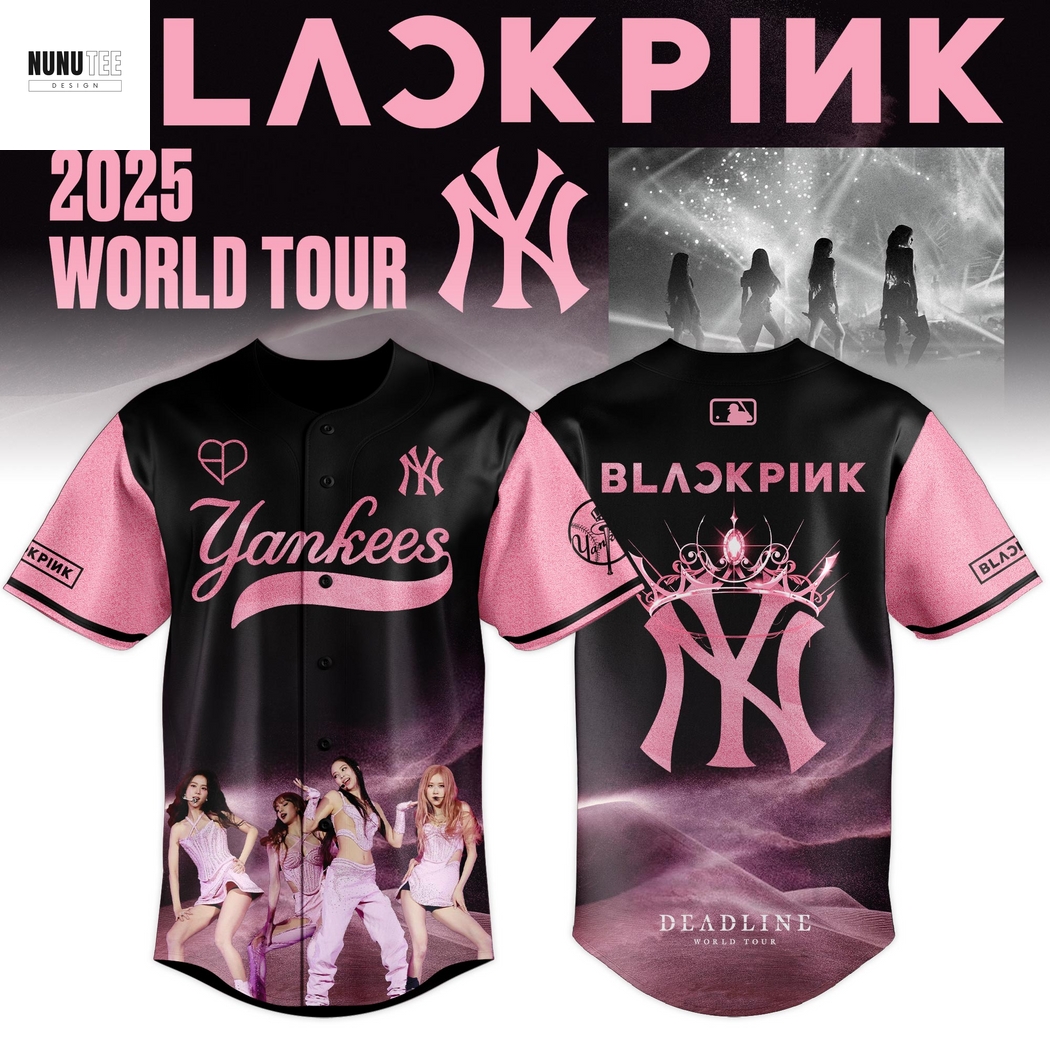 New York Yankees x BlackPink 2025 World Tour Baseball Jersey New York Yankees x BlackPink 2025 World Tour Baseball Jersey