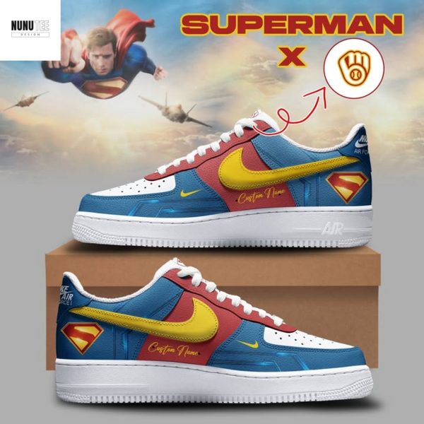 Personalized Milwaukee Brewers x Superman Air Force 1