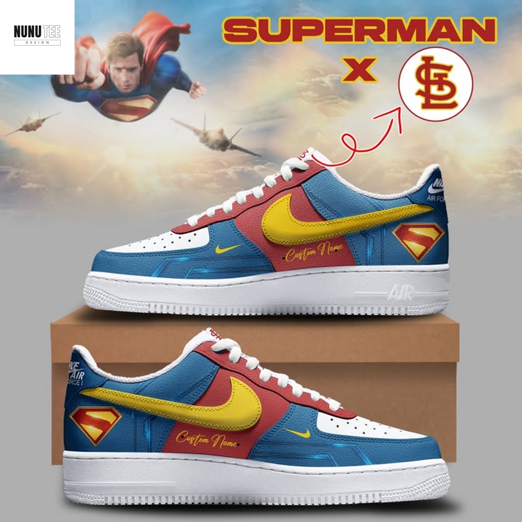 Personalized St. Louis Cardinals x Superman Air Force 1 Personalized St. Louis Cardinals x Superman Air Force 1