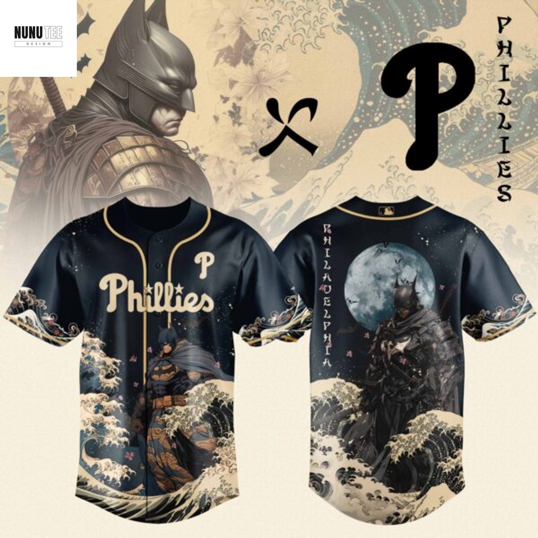 Philadelphia Phillies Batman Baseball Jersey Philadelphia Phillies Batman Baseball Jersey