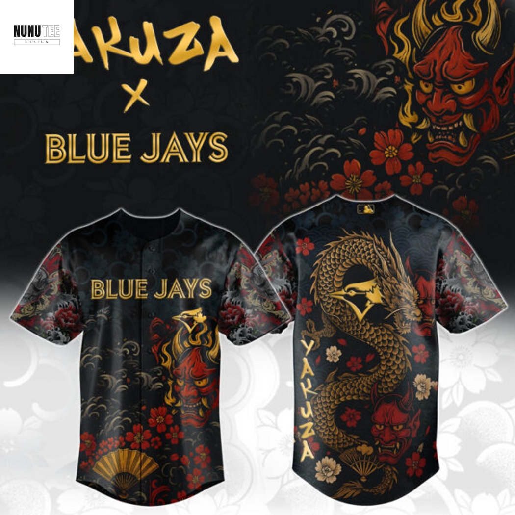Toronto Blue Jays Yakuza Dragon Oni Baseball Jersey Toronto Blue Jays Yakuza Dragon Oni Baseball Jersey